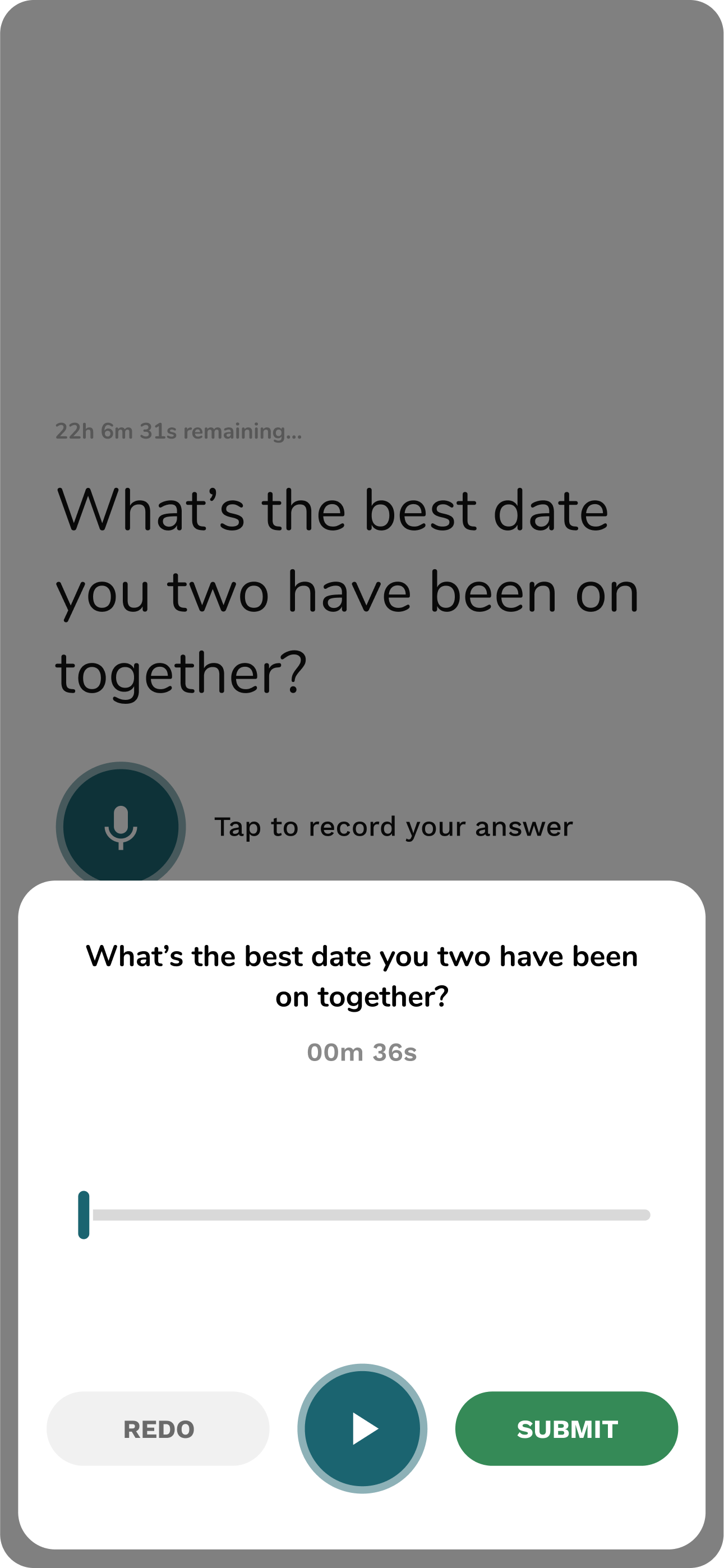 Daily Q's Questions App for Long Distance Couples Screenshot 3